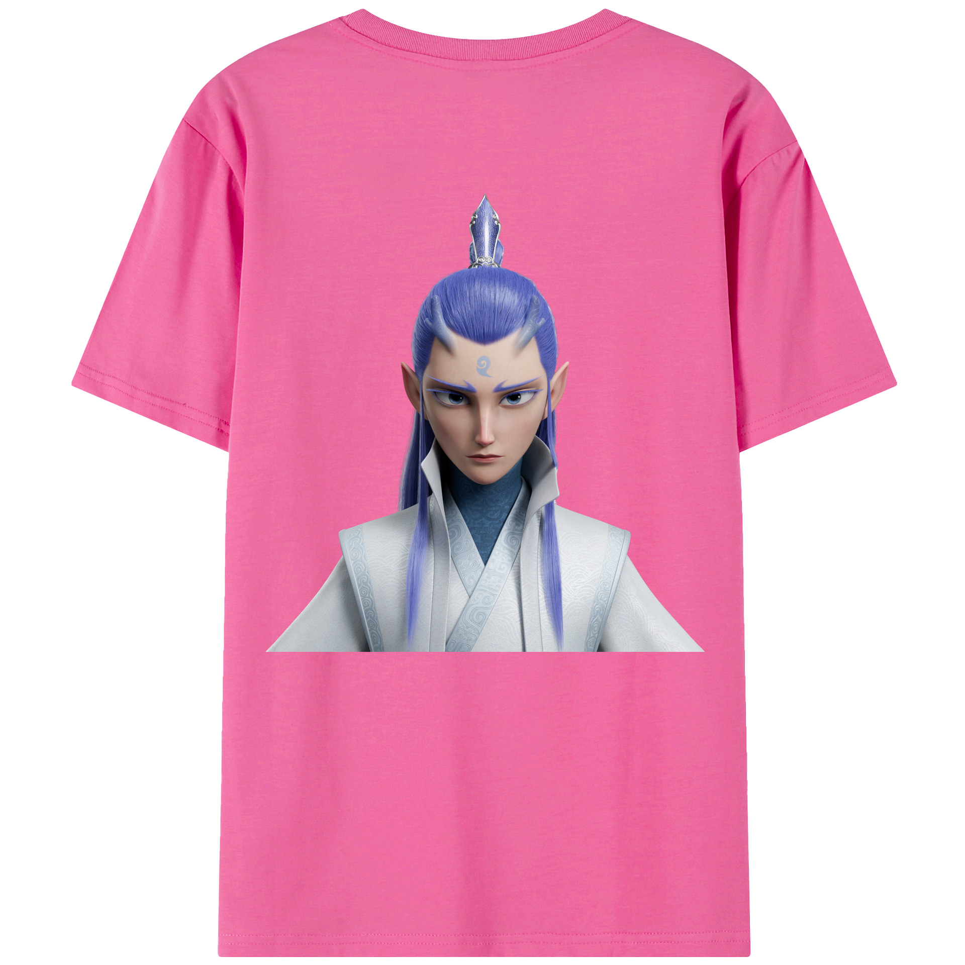 （画像用） Ne Zha 2 ナタ 魔童の大暴れ レディース半袖Tシャツ(バックプリント)